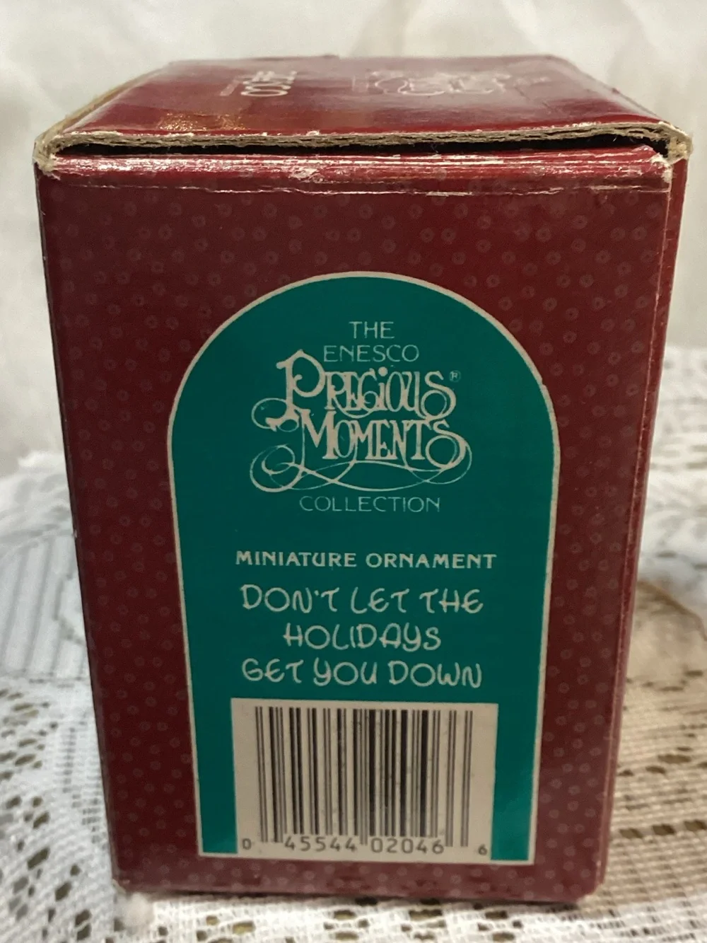 Precious Moments Don't Let the Holidays Get You Down Ornament 1990 New in Box